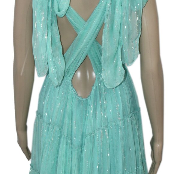 Free People FP One Milani Maxi Dress Tiered V Neck Gown NWD S - Picture 8 of 10